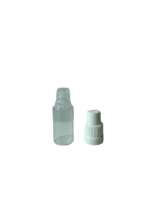 BUTELKA 10 ML Z ZAKRAPLACZEM KOLOR MLECZNY