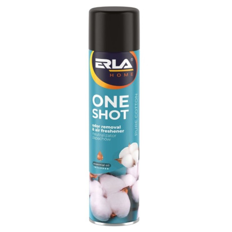 ONE SHOT Pure Cotton 600ml Mocny Neutralizator i Odświeżacz Powietrza