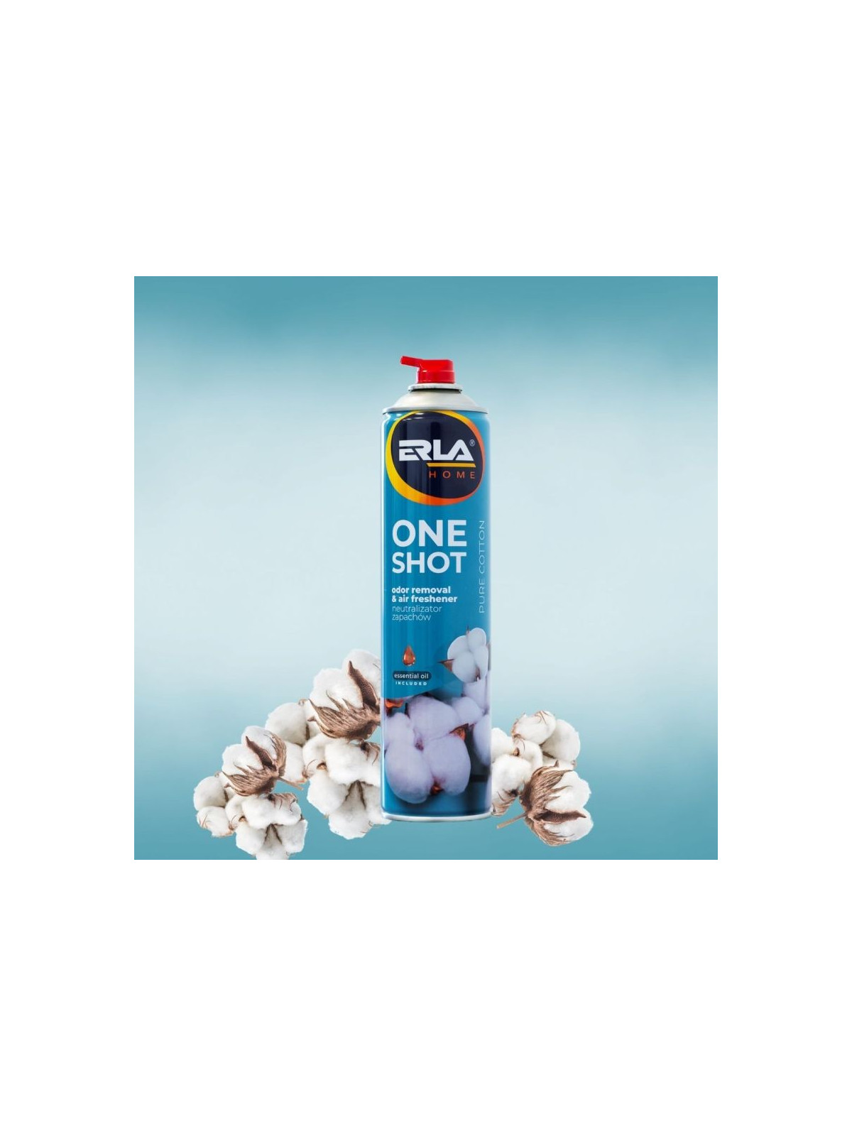 ONE SHOT Pure Cotton 600ml Mocny Neutralizator i Odświeżacz Powietrza