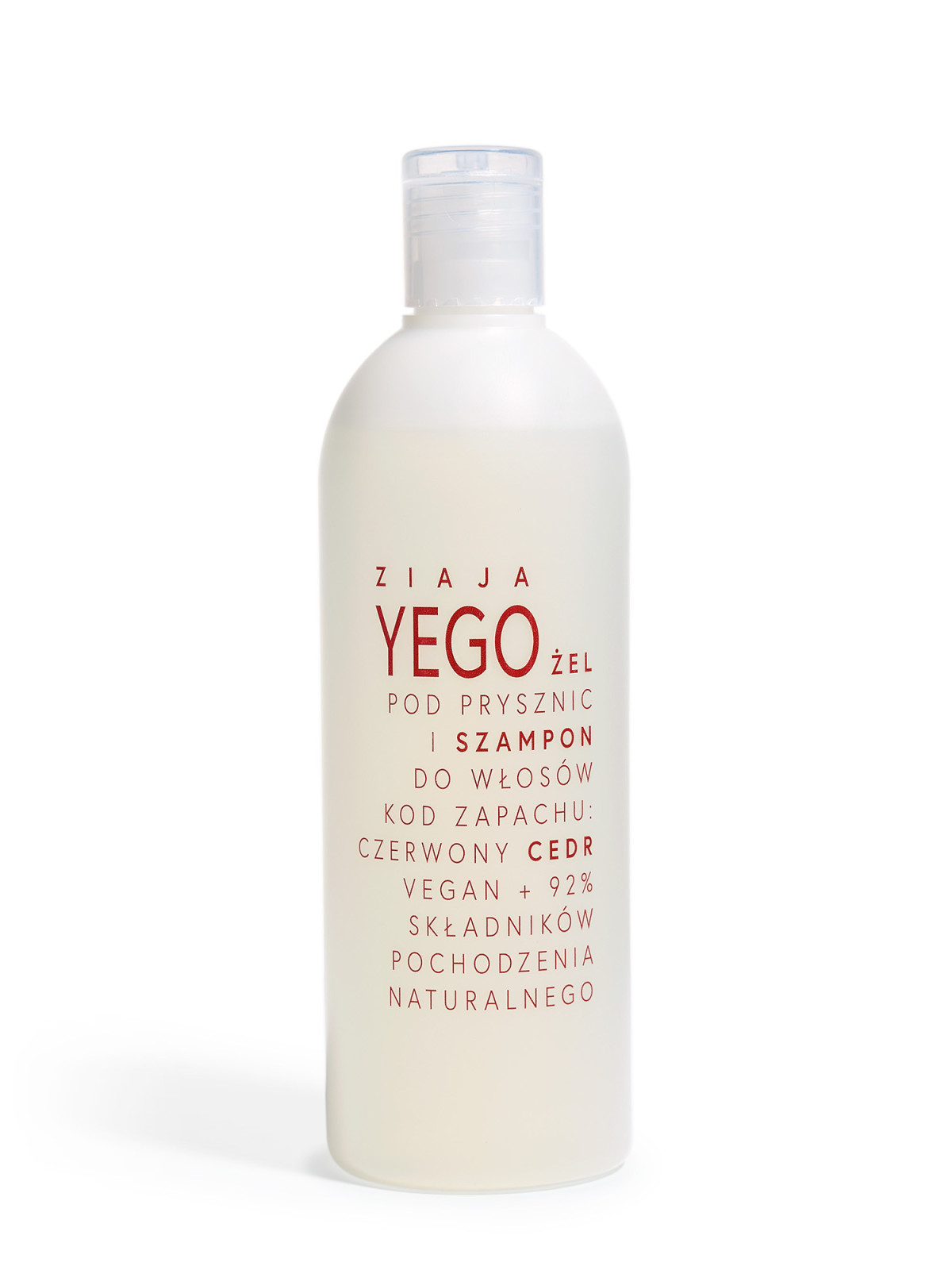 ZIAJA YEGO ŻEL POD PRYSZNIC I SZAMPON DO WŁOSÓW CZERWONY CEDR 400 ML